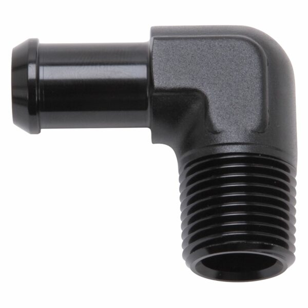 Hose End 90 deg 1/2 NPT to 5/8 Black